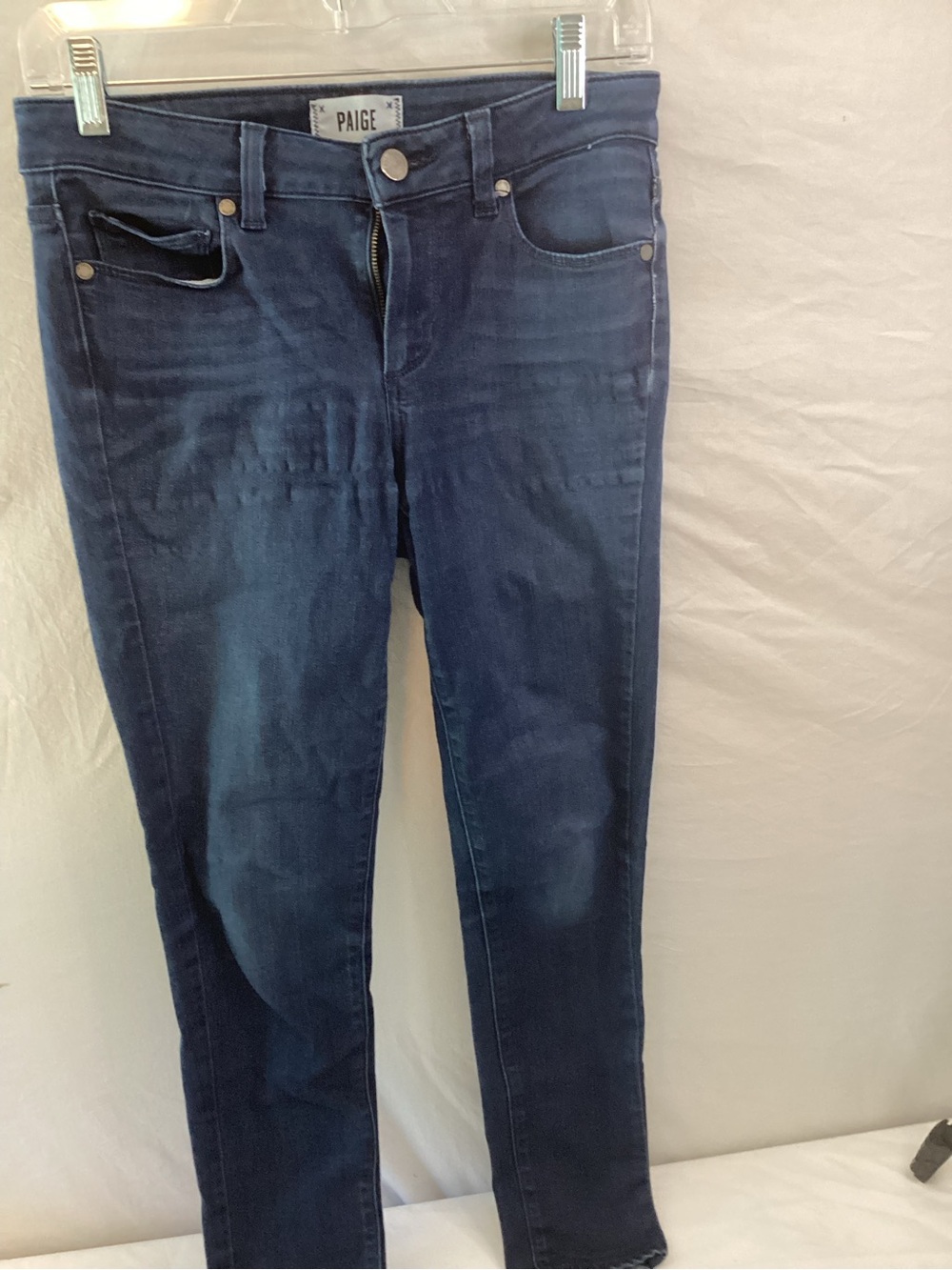 PAIGE Indigo Skinny Jeans with Subtle Fade Indie Sleeze, Hipster
